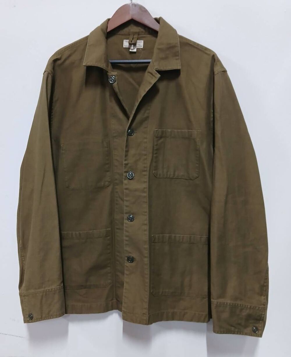 Wallace and Barnes new york mens xl canvas chore jacket olive army green